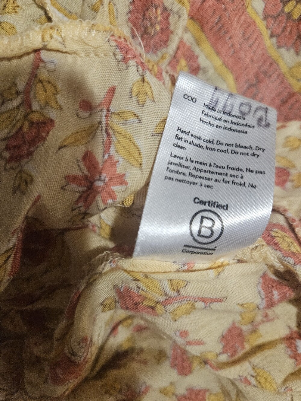 BEACHGOLD Floral Tiered Maxi Dress Small Yellow Boho Tassel Sustainable B-Corp - Picture 9 of 9